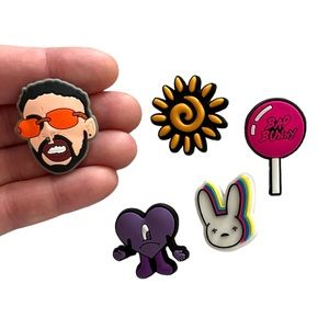 Bad Bunny shoe/croc charm 5 piece bundle NEW music artist trending unisex